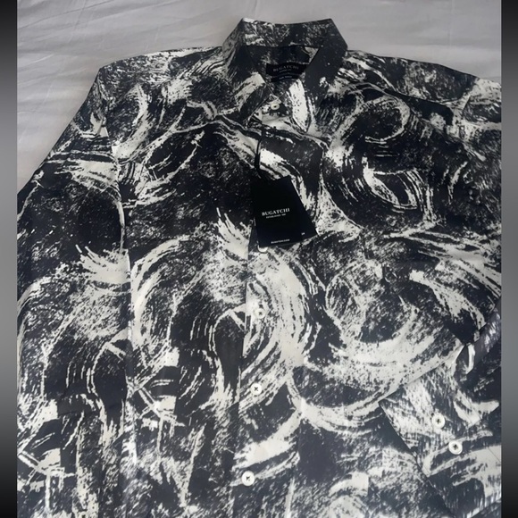 Bugatchi long sleeve shirt Shaped Fit NWT - Men's  XL GS3593L65S  Abstract $250 - Picture 2 of 9